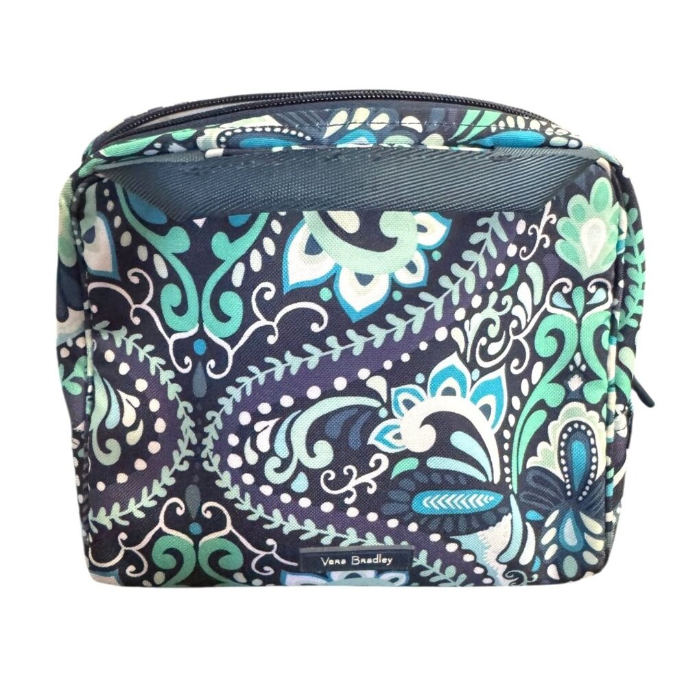Vera Bradley Floral Paisley Lunch Bag With Zipper‎ Closure & Handles